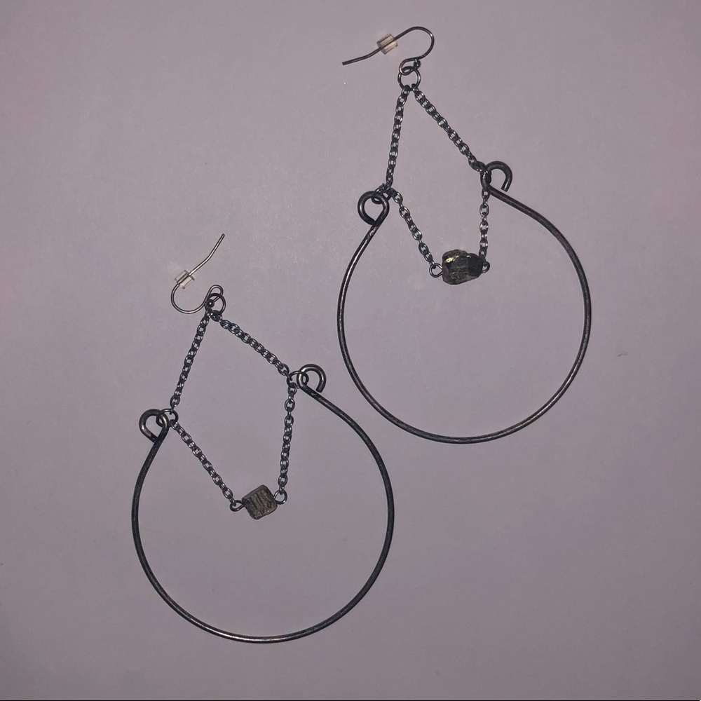 Jewelry: Large Hoop Dangle Earrings